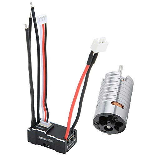 Brushless Motor, High Speed 7500KV Crawler Motor Metal 1410 with 18A ESC for 1/24 1/28 1/32 Scale Off-Road RC Cars Hobbyists Repair Enthusiasts