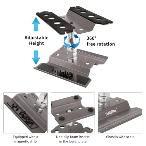 Hobbypark RC Car Work Stand Aluminum Alloy for 1:10 1:12 1:16 1:18 Scale Trucks Buggies On Road Touring Drift