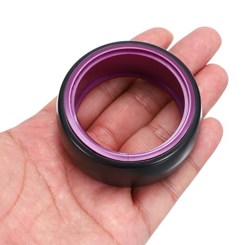 MECCANIXITY 2Pcs 1/10 RC On-Road Car Tyres, RC Drift Tires Hard Plastic Tyre Replacement for Remote Controlled Drifting Vehicles, Black Purple - color: Black Purple