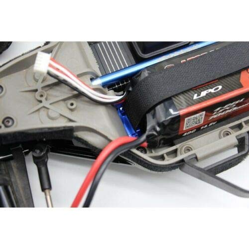 Aluminium Alloy Tall Battery Holder Mount Hold Down for Traxxas 1/10 4wd Slash LCG Chassis - Blue