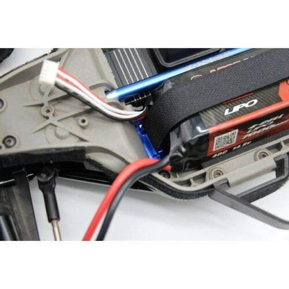 Aluminium Alloy Tall Battery Holder Mount Hold Down for Traxxas 1/10 4wd Slash LCG Chassis - Blue