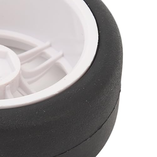 4pcs RC Tires Wheels Rims Set, 1/10 Scale Rubber Tires with 12mm Hex Hub, 26mm Wide Smooth Drift Tires for RC Racing and Drifting Cars Compatible with TT01 HSP (White) - color: White