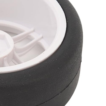 4pcs RC Tires Wheels Rims Set, 1/10 Scale Rubber Tires with 12mm Hex Hub, 26mm Wide Smooth Drift Tires for RC Racing and Drifting Cars Compatible with TT01 HSP (White) - color: White