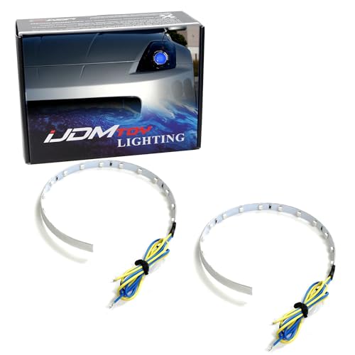 iJDMTOY Ultra Blue 15-SMD LED Accent Ambient Lighting Kit Compatible with Car Motorcycle Projector Lens Demon Eye Retrofit - color: Blue