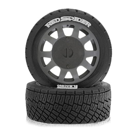 1/8 1/10 1/7 RC On Road Tires OD 3.94'' and Rally Racing Wheels 12mm 14mm 17mm Hex for 1:8 1:7 1:10 Street Touring Drift Car ARRMA Typhon 6S Losi Kyosho Tamiya TT02 HPI WR8 HSP 4PCS (Gray) - color: Gray