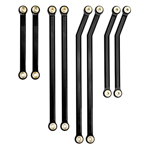 High Clearance Front Links Set for Axial SCX24 Gladiator AXI00005, 8PCS (Black) - color: Black