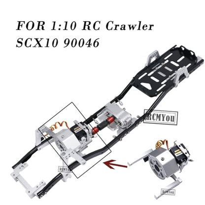 RC Gearbox for 1/10 RC Crawler Car SCX10 90046,Metal Chassis Frame Prefixal Shiftable Gearbox Upgrade Parts Hops Up,Upgrade 2022,More Durable,Two Speed Modes