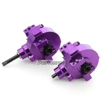1/10 RC Electric Car Front Drive Diff Gear Box Assembly Set Upgraded Parts Compatible with 1:10 Car HSP Redcat Himoto Volcano EPX 94106 94107 94108 94111 94123 (Purple) - color: Purple