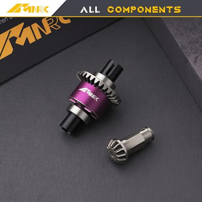 Steel Front Differential Diff Input Gear Kit Compatible with Arrma Typhon Granite Mojave Grom Series Upgrade Part Purple - color: Purple