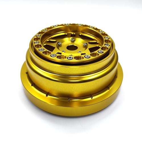 CNC aluminum bead lock wheel For LOSI Super Baja Rey 2.0 1/6 1pcs (gold) - color: gold