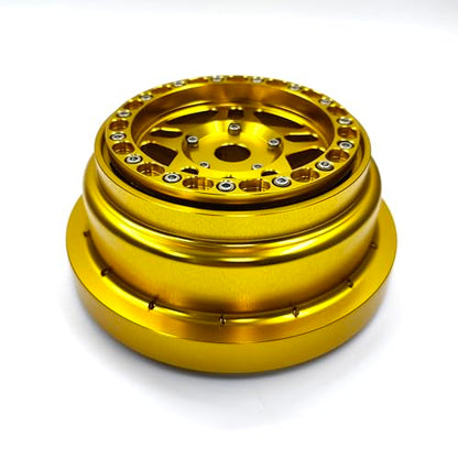 CNC aluminum bead lock wheel For LOSI Super Baja Rey 2.0 1/6 1pcs (gold) - color: gold