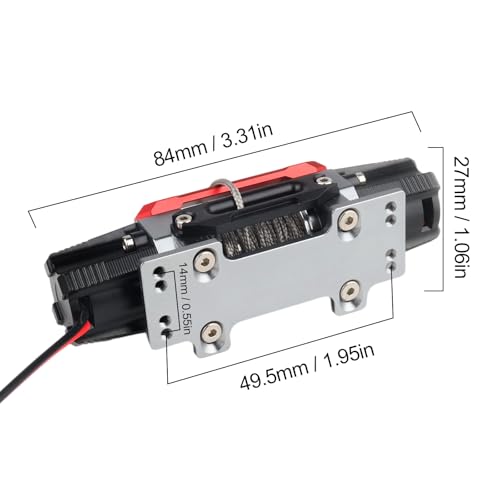 Hobbypark 1/10 RC Crawler Winch with Dual Motor Powerful for Axial SCX10 Traxxas TRX4 Redcat Gen 8 Gen7 RC4WD D90 RC Rock Climbing Car