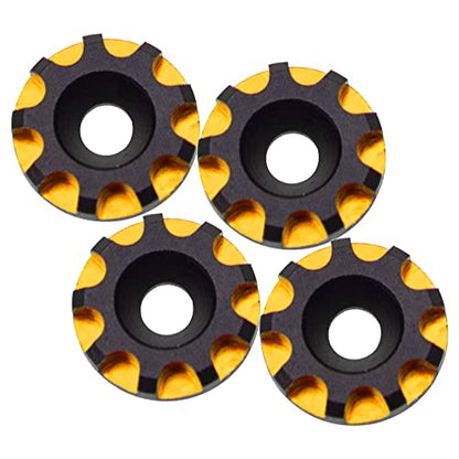 4Pack Vgoohobby Universal Rear Wing Buttons Gasket Compatible with Arrma Traxxas HPI HSP Redcat Axial Tamiya 1/10 RC Off Road Buggy Racing Car (Gold) - color: Gold