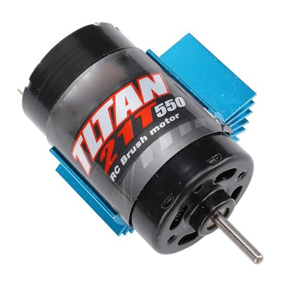 Alomejor 550 RC Car Motor, Brushed Motor with Cooling Fan and Heat Sink, for Axial SCX10 HPI JL 90046 Slash 1:10 RC Crawler (21T) - size: 21T