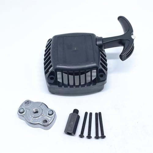 KingVal Replacement Easy-Started Pull Starter (No Need Changing Flywheel) Compatible with 1/5 Scale HPI KM Rovan Baja 5B 5T 5SC 32cc 36cc Engine RC Car (Black)