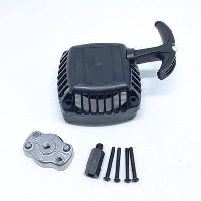 KingVal Replacement Easy-Started Pull Starter (No Need Changing Flywheel) Compatible with 1/5 Scale HPI KM Rovan Baja 5B 5T 5SC 32cc 36cc Engine RC Car (Black)