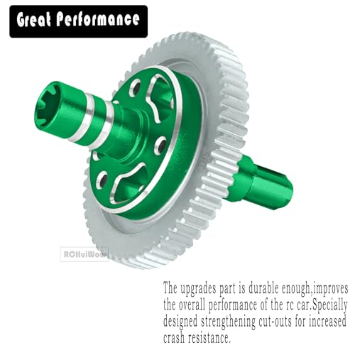 0.8 Mod 58T Slipper Clutch Upgrades Part for 1/10 Big Rock/Granite/Senton/Vorteks 3S BLX,Kraton/Outcast 4S BLX,1/8 Typhon 3S BLX,Metal RC 0.8 Mod 58T Spur Gear w/Slipper Shaft,Green