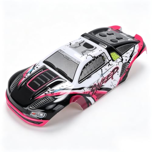 RC Car Shell Body Cover, Anti Scratch RC Car Vehicle Truck Body Shell Spare Parts for 1/16 Scale SCY 16101PRO Off Road Accessories Remote Control Shell Cover Replacement(red) - color: Red