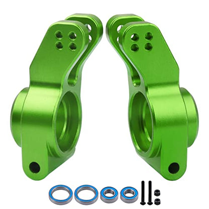 Aluminum Rear Hubs Stub Axle Carriers Knuckles for 1/8 ARRMA Typhon Talion 6S, 1/7 Infraction Limitless Mojave 6S BLX Upgrades, Replaces AR330193 (Green)