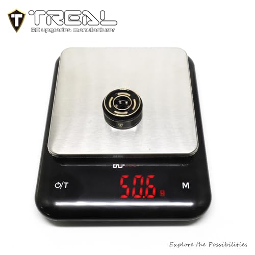 TREAL 1.0 Beadlock Wheels Brass Crawler Wheel Rims Weight (4P) Removable Hubs Upgrades for SCX24 AX24 FCX24 TRX4M 1/24 1/18 RC Crawler, 50g/pc (Type C) - style: Type C