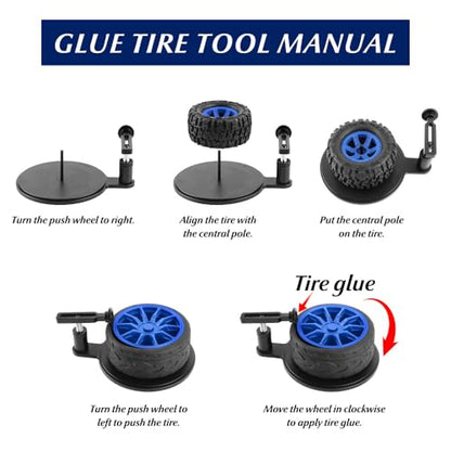 GLOBACT RC Tire Gluing RC Car Wheel Tire Cementing Helper Tool for RC Car