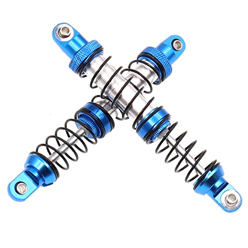 4Pcs Metal Shock Absorbers Oil Damper Adjustable RC Crawler Shock RC Damper Springs Compatible With 1/10 Axial SCX10 II 90046 Traxxas TRX4 RC4WD D90 TRX6 Redcat Gen 8 RC Crawler Car(90mm) - size: 90MM