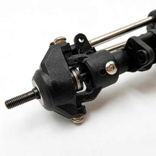 Nylon Front Rear Axle Set with Steel Reverse Bevel Gear for 1/10 RC Crawler SCX10 II 90046 47 R-G-T 86100 Upgrade Part(Black
