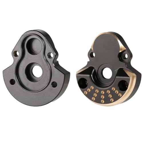 Redcat Ascent 18 8-in-1 Brass Set, 213g Black Coating Skid Plate, Steering Knuckle, Outer Portal Housing, Steering Link, Diff Cover and Servo Mount for 1/18 RC Crawler Redcat Ascent 18 Upgrades