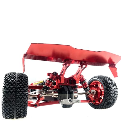 Metal Rear Wing for Hyper Go 16207 H16PL RC Car Tail Wing Rear Spoiler Wing Upgrade Parts (Red) - color: Red