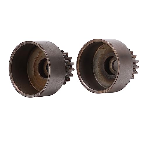 TREETDOBV 2pcs 02023 Steel Two Speed Clutch Bell, Durable Metal Steel Clutch Bell Double Gears for HSP 94122 94166 1/10 RC Car Upgrade Parts Replacing Old Part