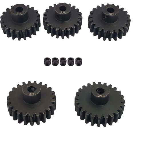 Steel 32P Pinion Gear 3mm Shaft 20T 21T 22T 23T 24T for Traxxas Slash Rustler Hoss Bandit Stampede Nitro Trx4 Trx6 Mini Max Xrt Motor Pinion Upgrades Parts