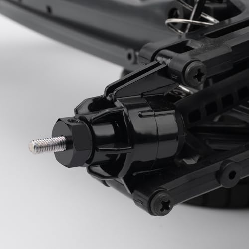 4PCS Aluminum 12mm Wheel Hex Hub Drive Adapter Combiner Coupler Compatible with Tamiya DT03T 1/10 RC Car Upgrade Parts (Black) - color: Black