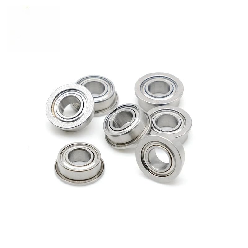 MF105ZZ Flange Bearing 5x10x4 mm ABEC-7 (10 PCS) Miniature Flanged MF105 Z ZZ Ball Bearings - size: MF105ZZ 5x10x4