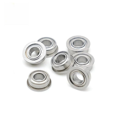 MF105ZZ Flange Bearing 5x10x4 mm ABEC-7 (10 PCS) Miniature Flanged MF105 Z ZZ Ball Bearings - size: MF105ZZ 5x10x4