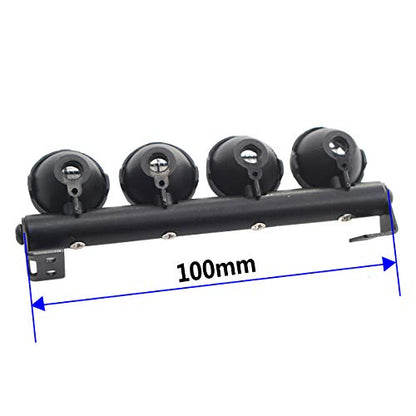 16LEDs RC Crawler Car LED Light Bar Roof Lamp Simulation Spotlight Kit 5-8.4V & RC 4Led LED Light Bar Headlight Metal Roof Lamp
