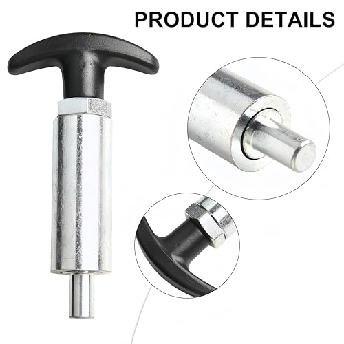 Handle Locking Spring Loaded Pull Pin /Pop Pin Shank,Steel Tire Carrier Pin Handle Knob Round Nut (1Pack, 2/5" Diameter) - color: 1Pack, size: 2/5" Diameter