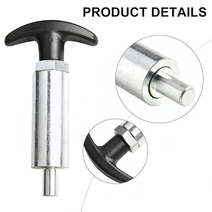 Handle Locking Spring Loaded Pull Pin /Pop Pin Shank,Steel Tire Carrier Pin Handle Knob Round Nut (2Pack, 2/5" Diameter) - color: 2Pack, size: 2/5" Diameter