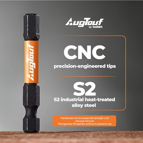 toolant 6mm Impact Hex Bit Set, 10-Piece | CNC-machined tips, S2 alloy steel body, hardened core, magnetic fastener retention, impact-driver use - size: 6mm(10pcs)