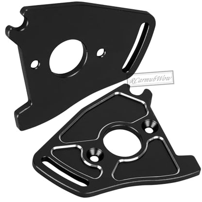 RC Alloy Chassis Brace Mounts & Motor Mount & Motor Plate Upgrades Part for 1/10 Jato 4X4 Brushless,Jato 4X4 VXL,Replace #9025,#7460A,#7490,Black - color: Black(1set)