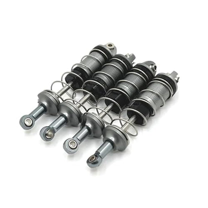 RC Cars Spare Parts for MJX 16207 16208 16209 16210 H6 Front and Rear Hydraulic Shock Absorbers Metal Upgrade Remote Control Car Accessories RC(Gray) - color: Gray