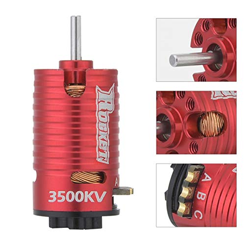 RC Brushless Motor, Rocket Mini-Z 3500KV 2Poles Brushless Motor for 1/24 1/28 RC Model Car