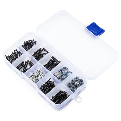 Ascent-18 RC Screw Kit Screws Assortment Set Bushings Bearings Screws 251pcs Kit Bushings Bearings Screws Kit for Redcat Ascent-18 1/18 RC Crawler Car Upgrade Parts