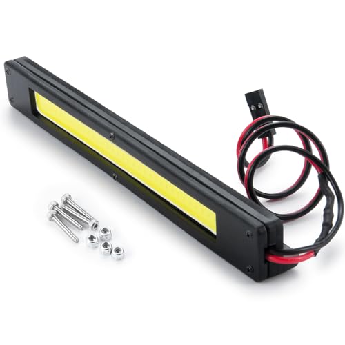 RCLIONS RC Light Bar Roof Rack LED Lamp for TRX4 Defender 1/10th RC Crawler Car Upgrades Parts