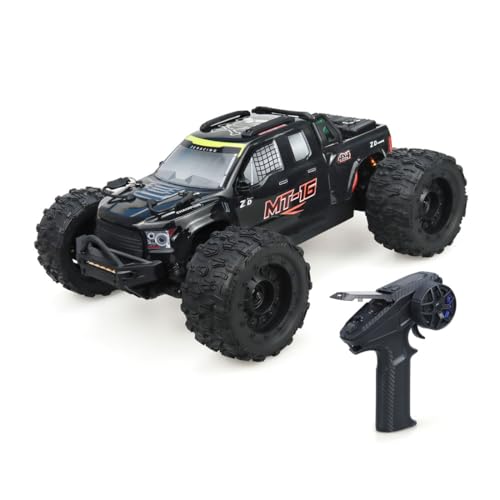 ZD Racing MT-16 1/16 Remote Control Truck Compatible with 3S Batteries, 2.4G Brushless 80KM/H RC Climbing Car Off Road RC Truck Buggy Mini Electric Rock Crawler Gift -RTR - style: ZD Racing MT-16 1/16, Black