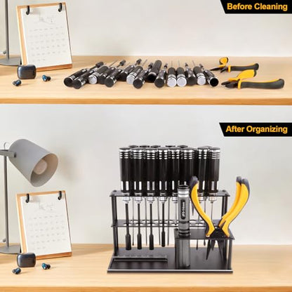 RC Car Tool Organizer (Unassembled) with Bulit-in Screw Tray Hobby Tools Storage Rack Kit Screwdriver Plier Holder for RC Models Car Quadcopters Drones Helicopters Airplanes Boats