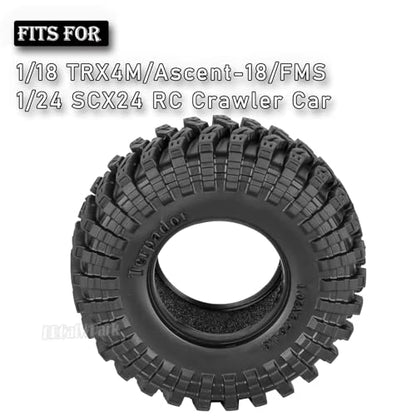 RC 1.3 Soft Silicone Rubber Wheel Tires for 1/18 TRX4M/Ascent-18/FMS 1/24 SCX24 RC Crawler,1.3" Soft Mud Terrain/Rock Crawling/Swamp Claw Mud Terrain/Road RC Tires 4Pcs,Style (A) - style: 4Pcs 1.3 Rubber Wheel - (A)