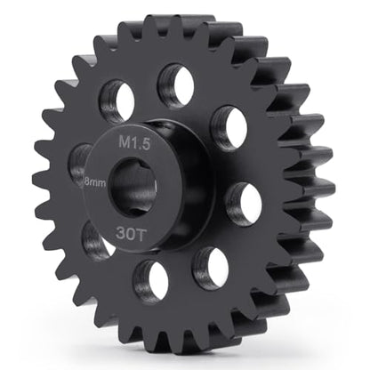 Mod 1.5 8mm Motor Gears 30T Steel Pinion Gear for 1:5 X Maxx 6S/8S | XRT 1/6 8S Monster 4WD 1/10 E-REVO Truck Upgrades - size: 30T
