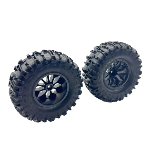 Glued 6.3" Height Larger 1/10 RC Monster Truck Tires Wheels Set 12mm Hex 2.8 RC Tires for Traxxas Rustler Hoss Stampede 2WD 4x4 VXL Redcat Volcano EPX Blackout XTE - style: huge RC truck tires 1/10