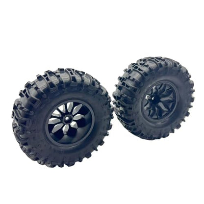 Glued 6.3" Height Larger 1/10 RC Monster Truck Tires Wheels Set 12mm Hex 2.8 RC Tires for Traxxas Rustler Hoss Stampede 2WD 4x4 VXL Redcat Volcano EPX Blackout XTE - style: huge RC truck tires 1/10