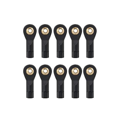 QUE-T 10pcs Ball Head Holder Tie Rod End M2 Ball Joint Linkage for RC Hobby Model Car Truck Boat (19mm) - size: 19mm